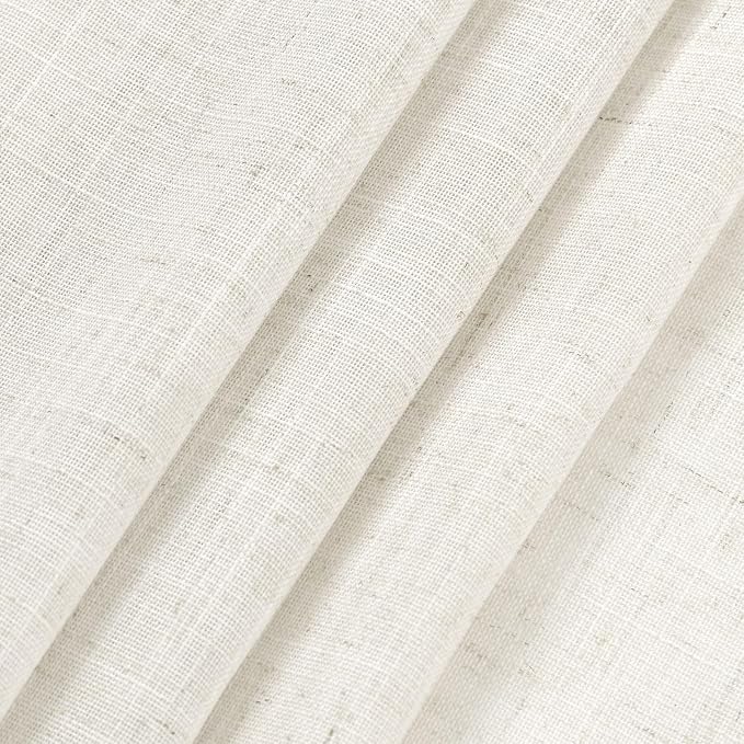 Cream Linen Curtains 67 Inch Length - Image 7