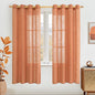 Burnt Orange 78 inch Linen Curtains by LAMIT