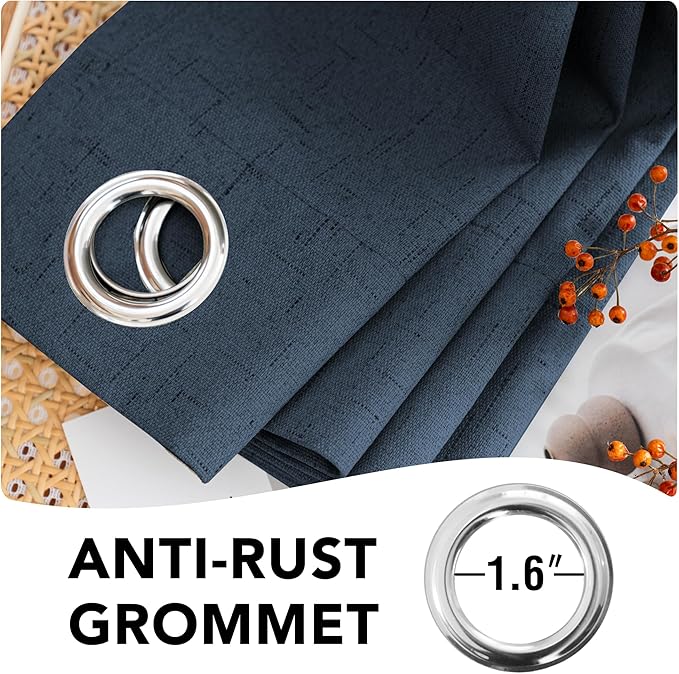 H.VERSAILTEX Blackout Curtains Durable Thick Textured 100% Blackout Patio Door - Image 7