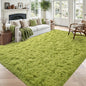 5x7 Green Fluffy Soft Area Rug Non-Slip by ModernHomeDecor