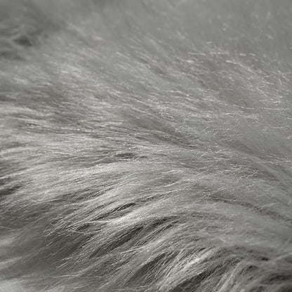 SERISSA 4x6 Fluffy Grey Faux Fur Area Rug - Image 7