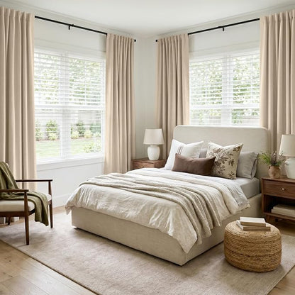 INOVADAY 100% Blackout Linen Curtains - Image 6