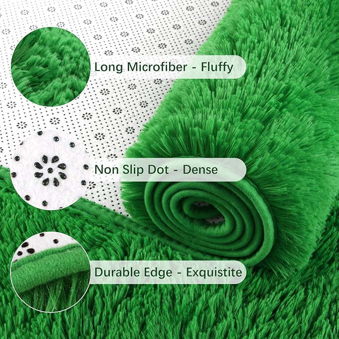 Chicrug Soft Runner Rugs for Bedroom Living Room Plush Fluffy Rug 2x6 | Shag - Image 6