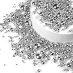 Silver Pearl Sugar Sprinkles for Cake Decorating, 150g/5.29oz Mix Size, Edible Candy Pearls, Cake Decorations, Cupcakes & Cake Toppers, Holiday, Wedding Party, Easter, Christmas Supplies