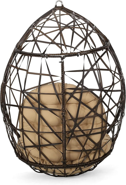 Christopher Knight Home Isaiah Indoor/Outdoor Wicker Tear Drop Hanging Chair - Image 10