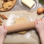 Adjustable Rolling Pin with Thickness Rings - 14 INCH Wood Dough Roller for Perfect Baking, Fondant & Cookies Ideal Rolling Pin for Dough & Cookie Decorating Supplies