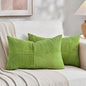 Fancy Homi Set of 2 Lime Green Lumbar Decorative Throw Pillow Covers 14x22 Inch by Fancy+Homi