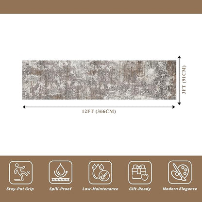 3x12 ft Long Hallway Runner Rug – Non-Slip Washable Carpet Runners - Image 2
