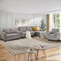 84" Convertible Sectional Sofa Set, 3 Seat L Shaped Couch by soscana