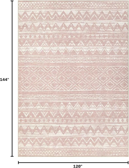 cotiled Boho 10x12 Area Rug for Living Room: Large Moroccan Washable Rug | - Image 2