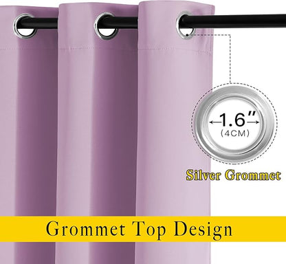 NICETOWN Room Darkening Patio Sliding Door Curtains 84 inch Length, Grommet - Image 5