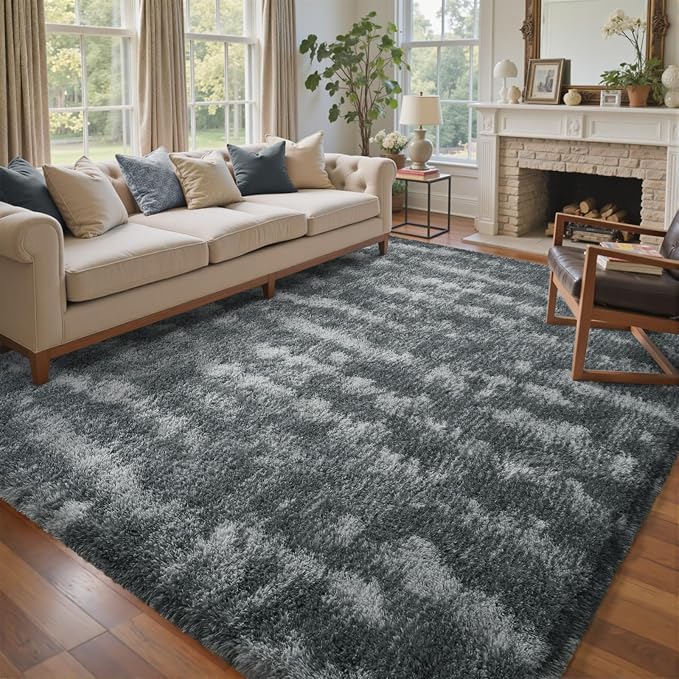 8x10 Ft Extra Large Shag Rugs for Living Room, Tie Dyed Ultra Soft Fluffy Furry - Image 3