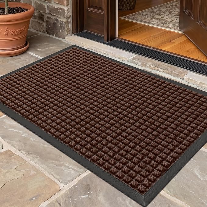 Front Door Mat Outside Entrance, Heavy Duty Waterproof Doormat | 29.5"x17" by WELDUN%E2%80%94IdealChoiceforHome
