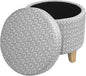 HomePop Upholstered Round Storage Ottoman|Homepop Home Décor|Upholstered Round by HomePop