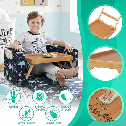 Artmeer Bed Tray Table with Folding Legs, Bamboo Breakfast in Bed - Image 3