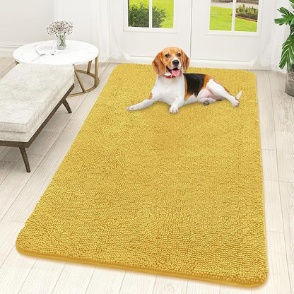 OLANLY Dog Door Mat for Muddy Paws 59x32, Super Absorbent Chenille Mud Mat | by OLANLY