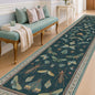 Vintage Green Runner Rug for Hallway 3x12, Washable Foldable Boho Carpet for by HazoHaus
