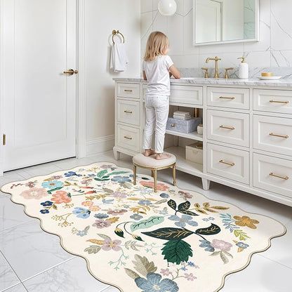 Washable 3x5 Entryway Area Rugs: Ultra Soft Floral Carpet - Image 4