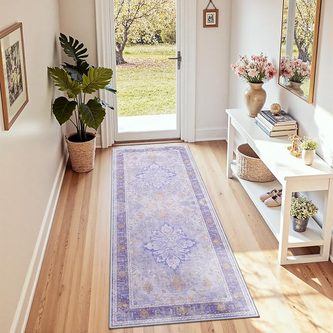 RELEANY Washable Area Rug, Runner 2'x5', Water Repellent, Pet Friendly by RELEANY