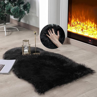 linmopm Faux Fur Sheepskin Rug, 2x3 ft | Shag Fluffy Fuzzy, High-Density Cushion by Limopmfauxfurproducts