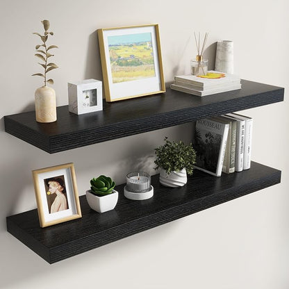 Dreamland 40 Inch Black Floating Shelves by Dreamland