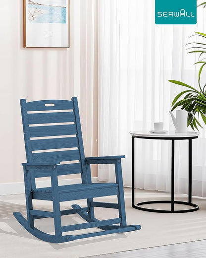 SERWALL Outdoor Rocking Chair Set of 2, Oversized Rocking Chair - Image 9