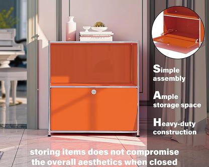 32.5-Inch Flip-Top Side Table & Buffet Cabinet - Image 5