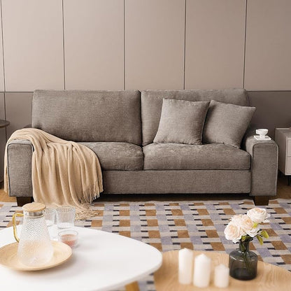 DOPEDIO Modern Loveseat Sofa for Living Room, Chenille Recliner, Removable Cover by DOPEDIO