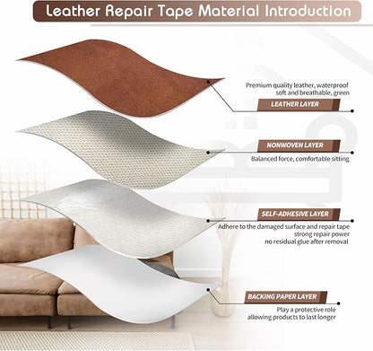 KING MOUNTAIN Leather Repair Patch, 4 x 63 Inches self Adhesive Leather Repair - Image 3