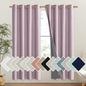 NICETOWN Pink Vintage Linen 100% Blackout Curtains by NICETOWN