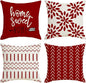 YCOLL Christmas Pillow Covers 20x20 Set of 4, Modern Sofa Throw Pillow Cover by PillowCoversExpert