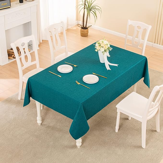 BALCONY & FALCON Small Square Tablecloth Washable Wrinkle Resistant and Water - Image 5