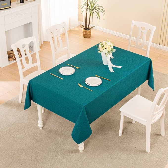 BALCONY & FALCON Rectangle Tablecloth Washable Wrinkle Resistant and Water - Image 5