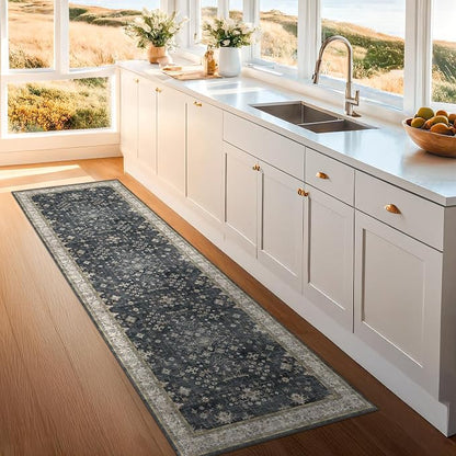 Dark Washable Long Runners for Hallways, Entryway Indoor Rug, Non Slip Rubber - Image 9