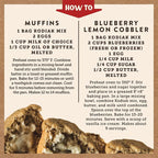 Kodiak Cakes Power Bake, Protein Muffin Mix, Blueberry Lemon, 14 Ounce (Pack of 6)