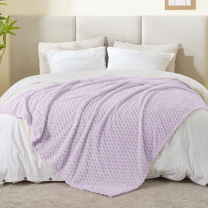 BEDELITE Lavender Twin Blanket for Couch, Soft Cozy Gifts for Women, 60*80 | 3D - Image 5