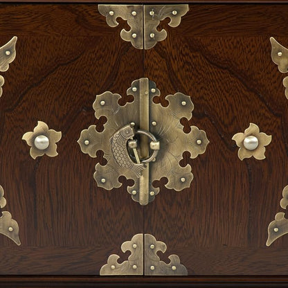 Oriental Furniture Korean Antique Style Coffee Table Low Chest - Image 4