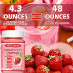Freeze Dried Strawberry Powder - Kiigfood 4.3 oz/120g Natural Strawberry Powder Fruit Powder, Strawberries Source for Smoothie, Drinks, Baking, Cakes Decoration - Vegan, Non-GMO, Gluten-Free