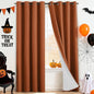 Yakamok Burnt Orange Linen Curtains 90 Inches Long by Yakamok