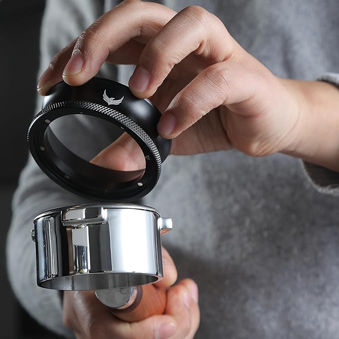 58mm Espresso Accessories Kit Includes Coffee Tamper, Distribution Tool, Tamping Box, Puck Screen, Portafilter Funnel for Perfect Espresso Shots