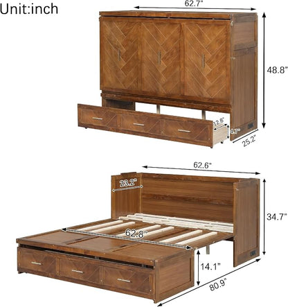 KEIKI Queen Murphy Bed Cabinet - Image 2