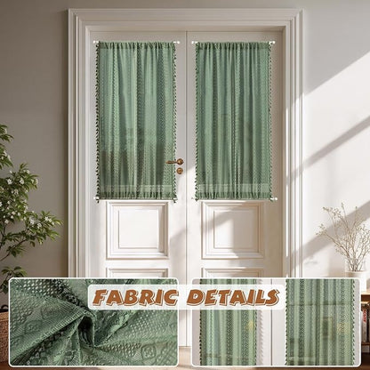 Sutuo Home Green Door Curtains 2 Panels - Image 4