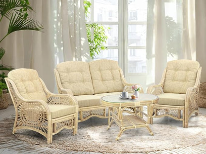 Malibu Lounge Living Accent Armchair Natural Rattan Wicker Handmade Design - Image 7