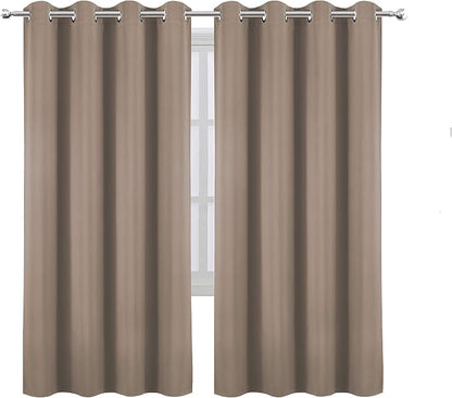 Cappuccino Thermal Blackout Curtains/52 x 72 Inch/Set of 2 Panels Room - Image 2