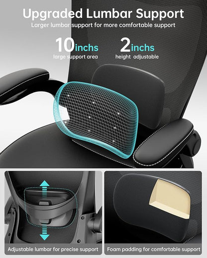 MUXX.STIL Office Chair, PU Leather Ergonomic Desk Chair - Image 4
