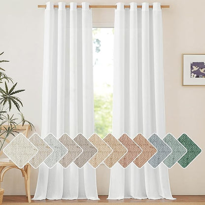 NICETOWN Thick Linen 120 inch Curtains by NICETOWN