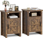 JUMMICO Farmhouse Nightstand, Modern Bedside Table by JUMMICO