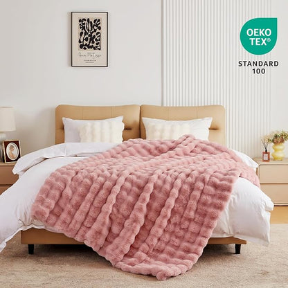 BENVWE Faux Fur Throw Blanket for Couch Bed - Image 2