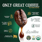 The Bean Organic Coffee Company Water Processed DECAF South America Blend, Medium Roast, Whole Bean Coffee, 16-Ounce Bag