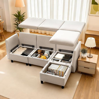 VEVOR Modular Sectional Sofa, 3-Seater Modular Sofa by VEVOR